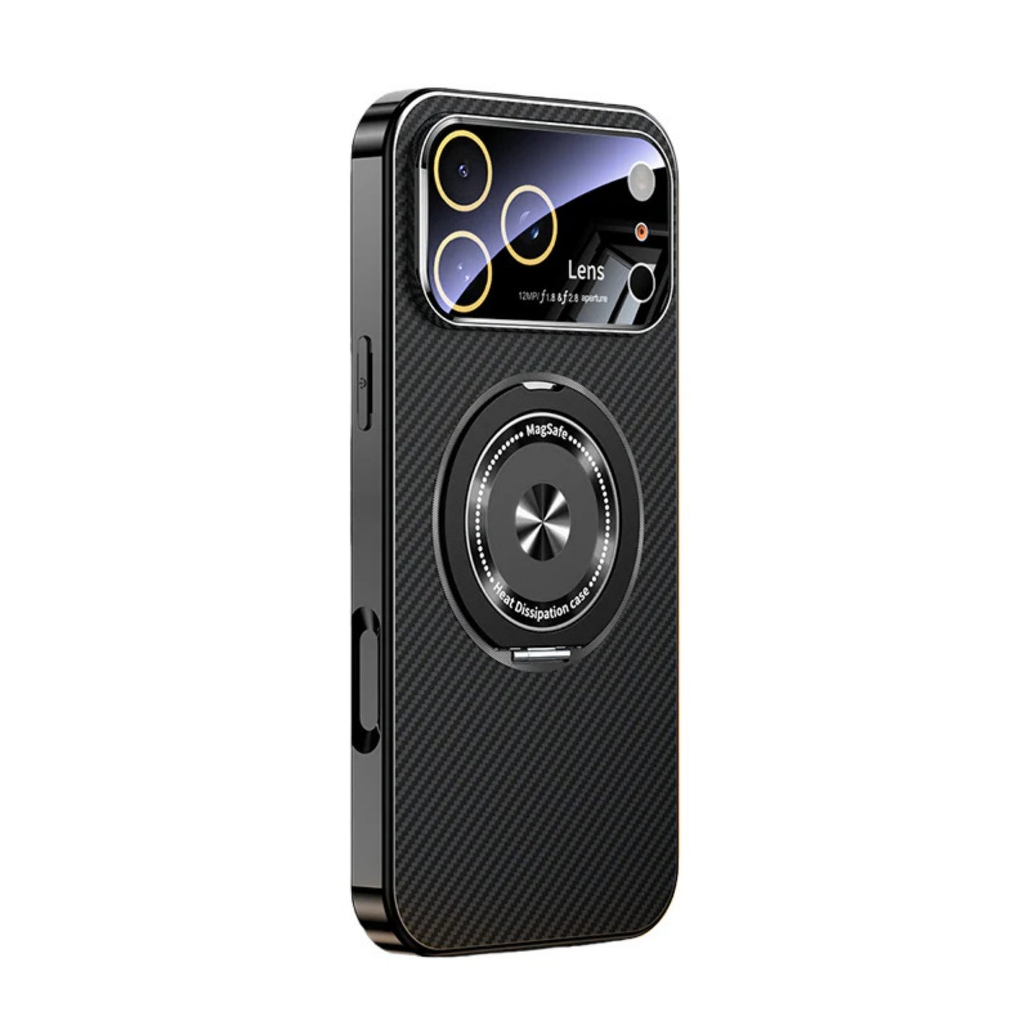 iPhone 17 Pro Max MagSafe 360 Rotating Stand Case With Kevlar-Style Texture