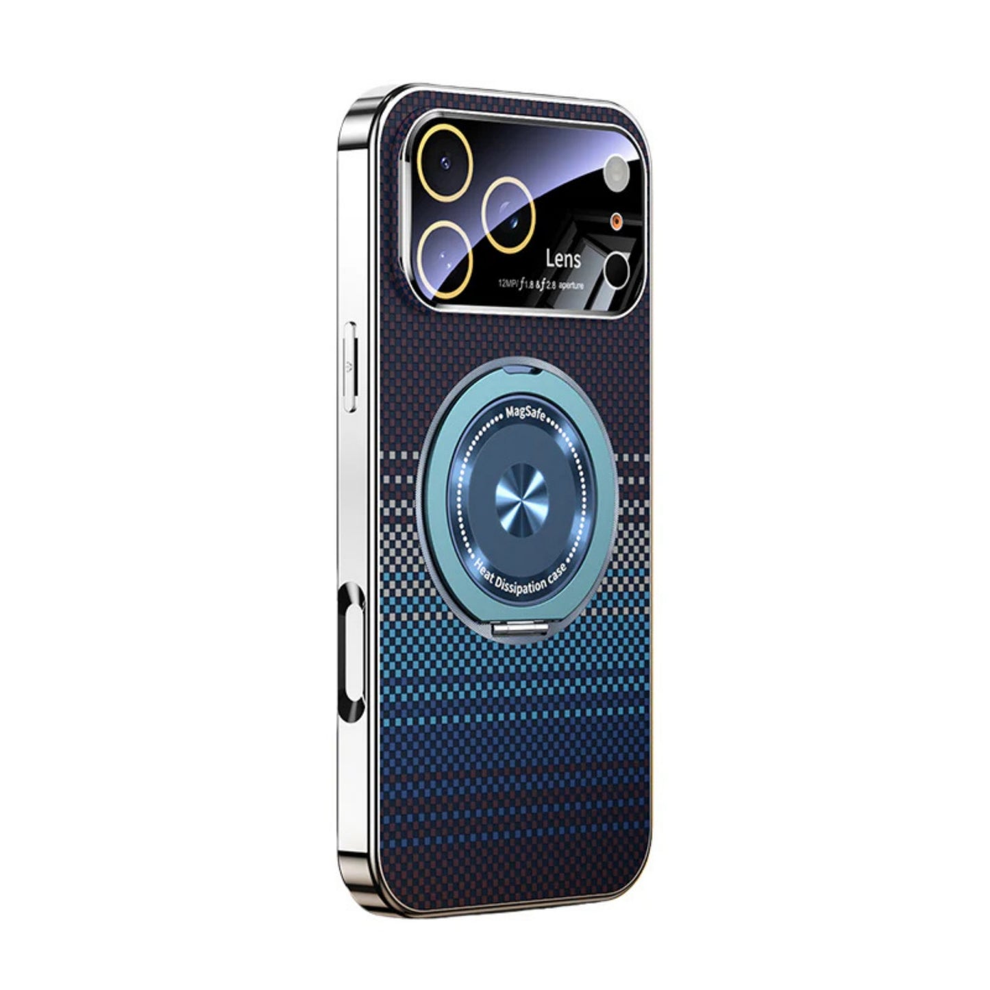 iPhone 17 Pro Max MagSafe 360 Rotating Stand Case With Kevlar-Style Texture