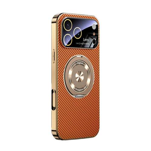 iPhone 17 Pro Max MagSafe 360 Rotating Stand Case With Kevlar-Style Texture