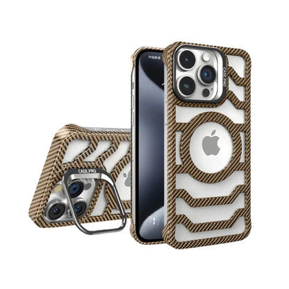 iPhone 17 Pro Max MagSafe Carbon Texture Frameless Case With Lens Holder