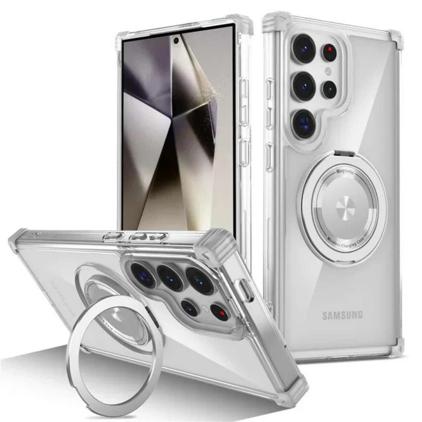 Galaxy S26 Ultra MagSafe Ring Stand Clear Case