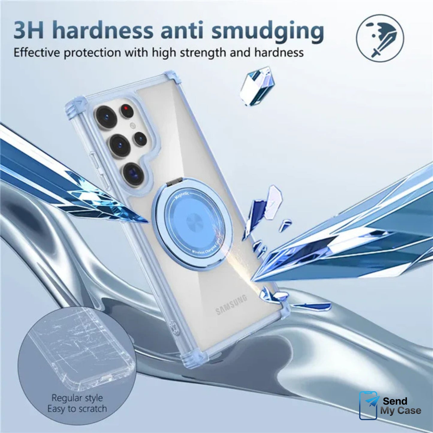 Galaxy S26 Ultra MagSafe Ring Stand Clear Case