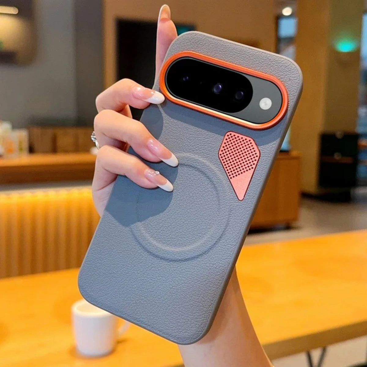 Google Pixel 10 Pro Fold Leather Grip MagSafe Case