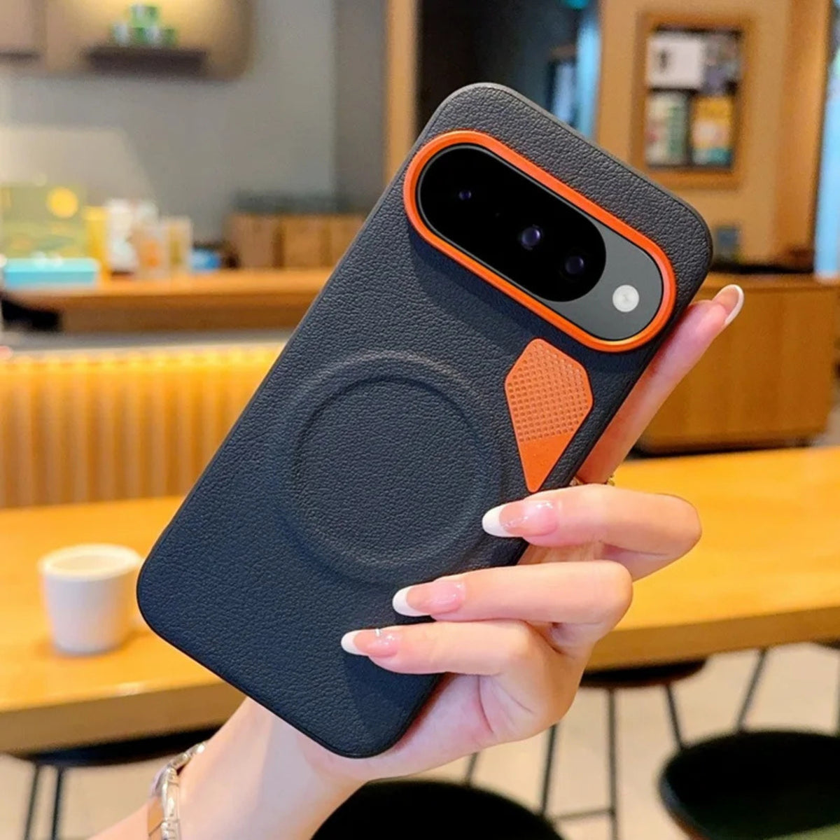 Google Pixel 10 Pro Fold Leather Grip MagSafe Case