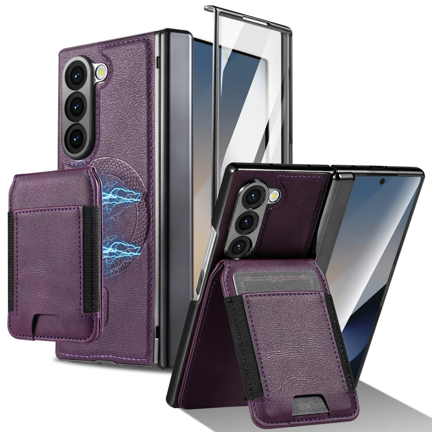 Samsung Galaxy Z Fold 7 Detachable Leather Wallet Case