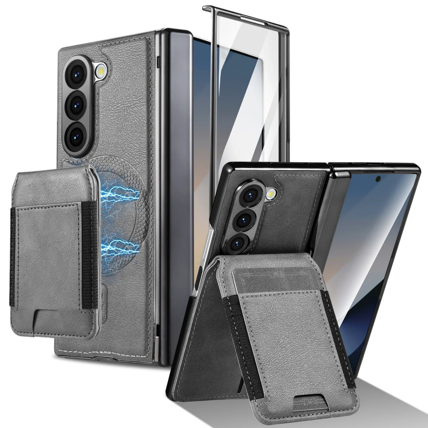 Samsung Galaxy Z Fold 7 Detachable Leather Wallet Case