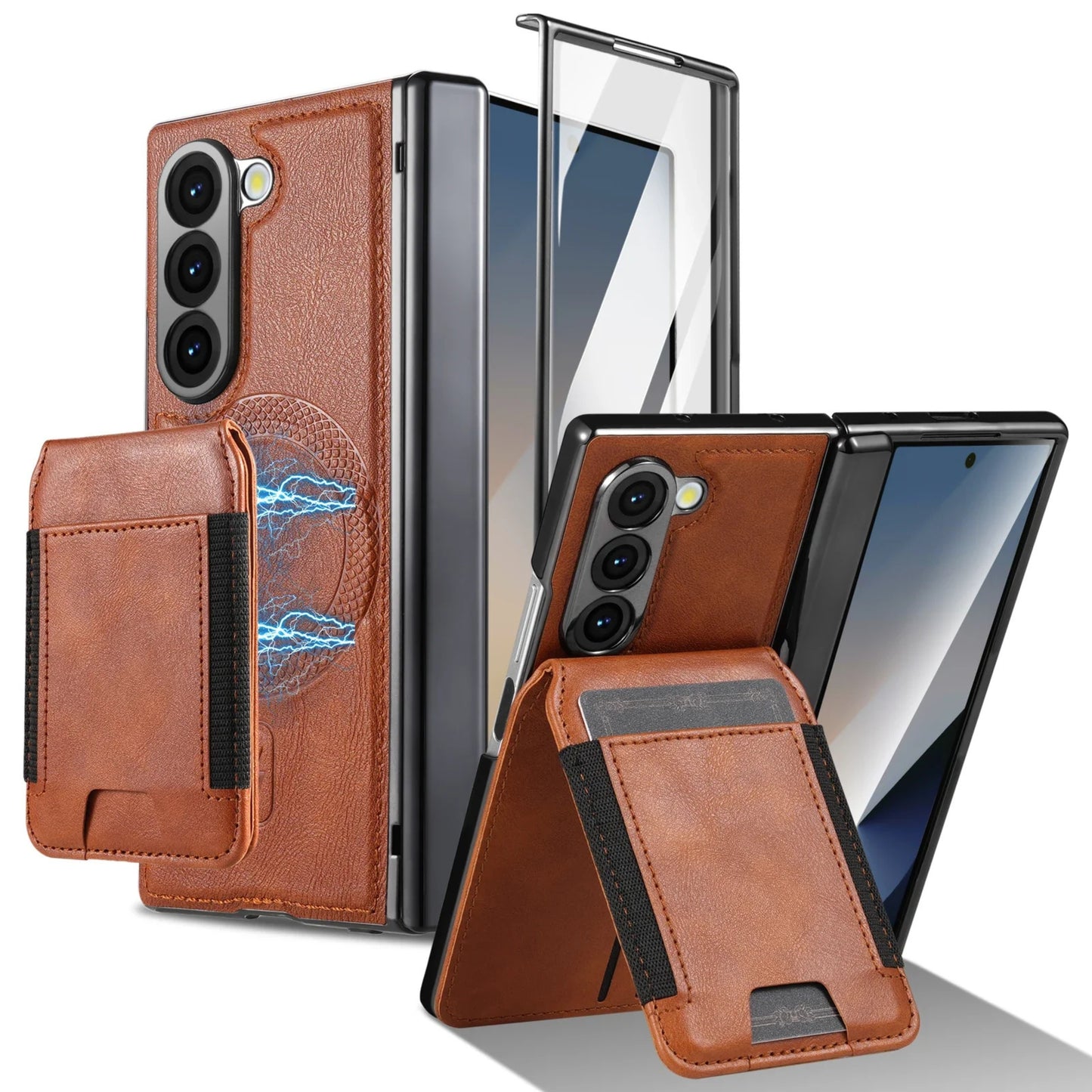 Samsung Galaxy Z Fold 7 Detachable Leather Wallet Case