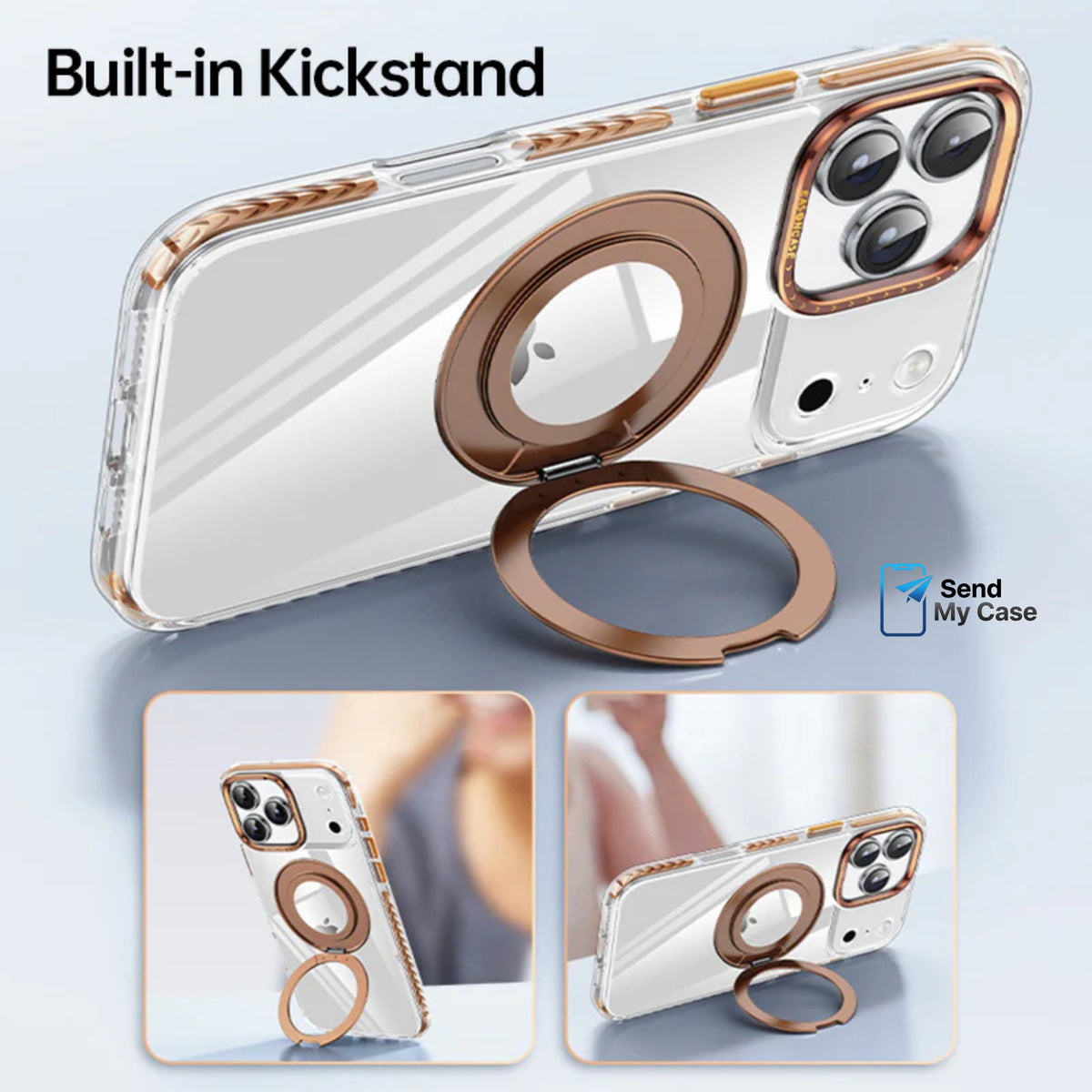 ClearShield Magnetic Kickstand Case for iPhone 17 Pro Max