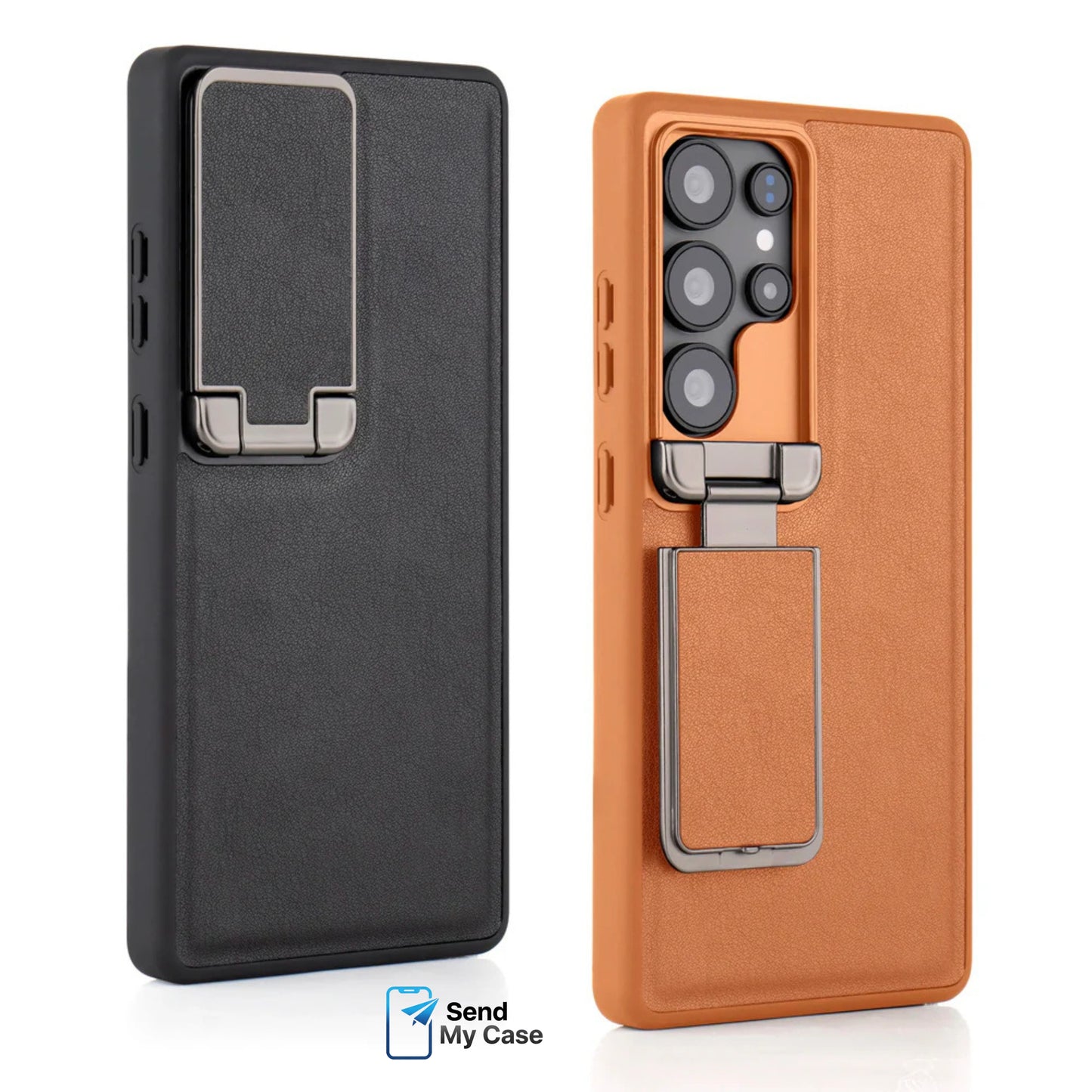 Galaxy S26 Ultra Leather Kickstand Case With Camera Stand
