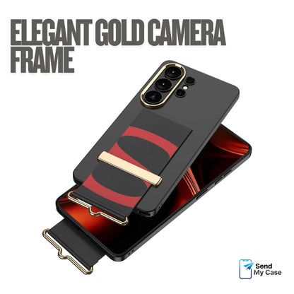Galaxy S26 Ultra Wristband Case With Gold Camera Frame