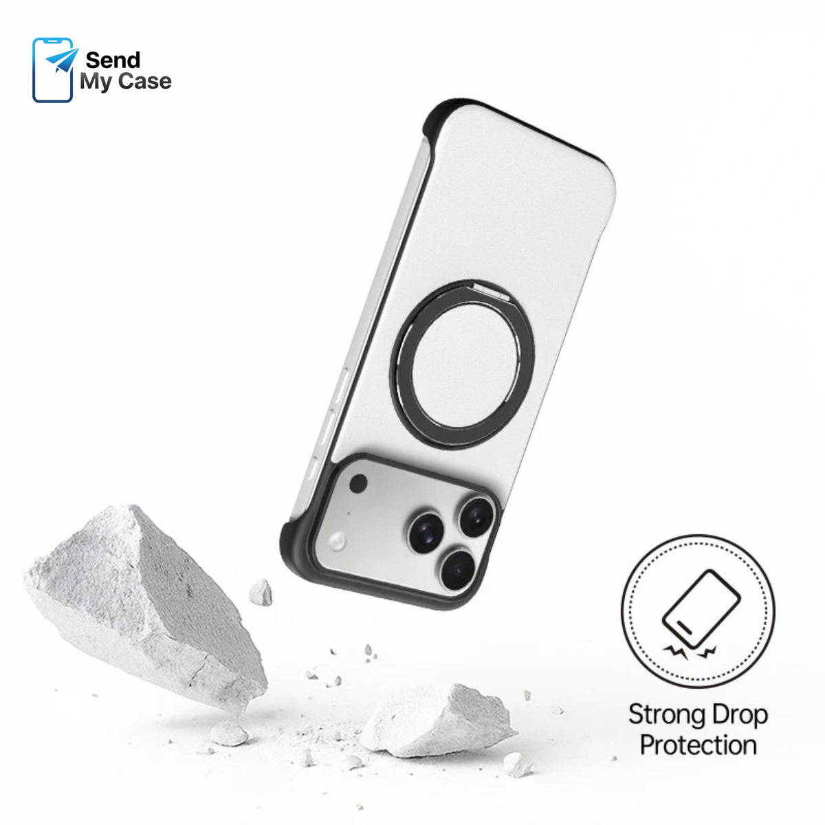 Zero-Edge Leather MagSafe Stand Case for iPhone 17 Pro Max