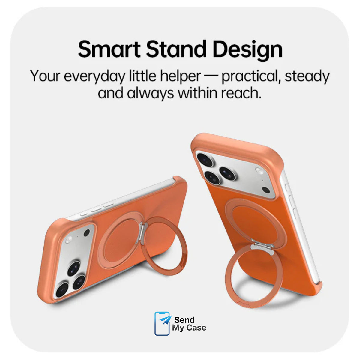 Zero-Edge Leather MagSafe Stand Case for iPhone 17 Pro Max