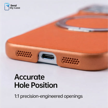 Zero-Edge Leather MagSafe Stand Case for iPhone 17 Pro Max