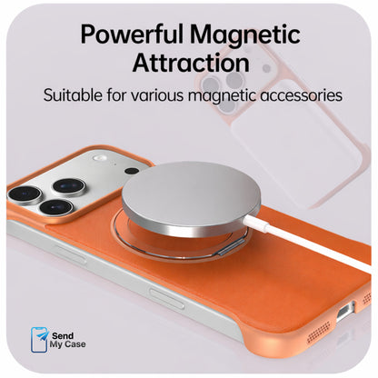 Zero-Edge Leather MagSafe Stand Case for iPhone 17 Pro Max