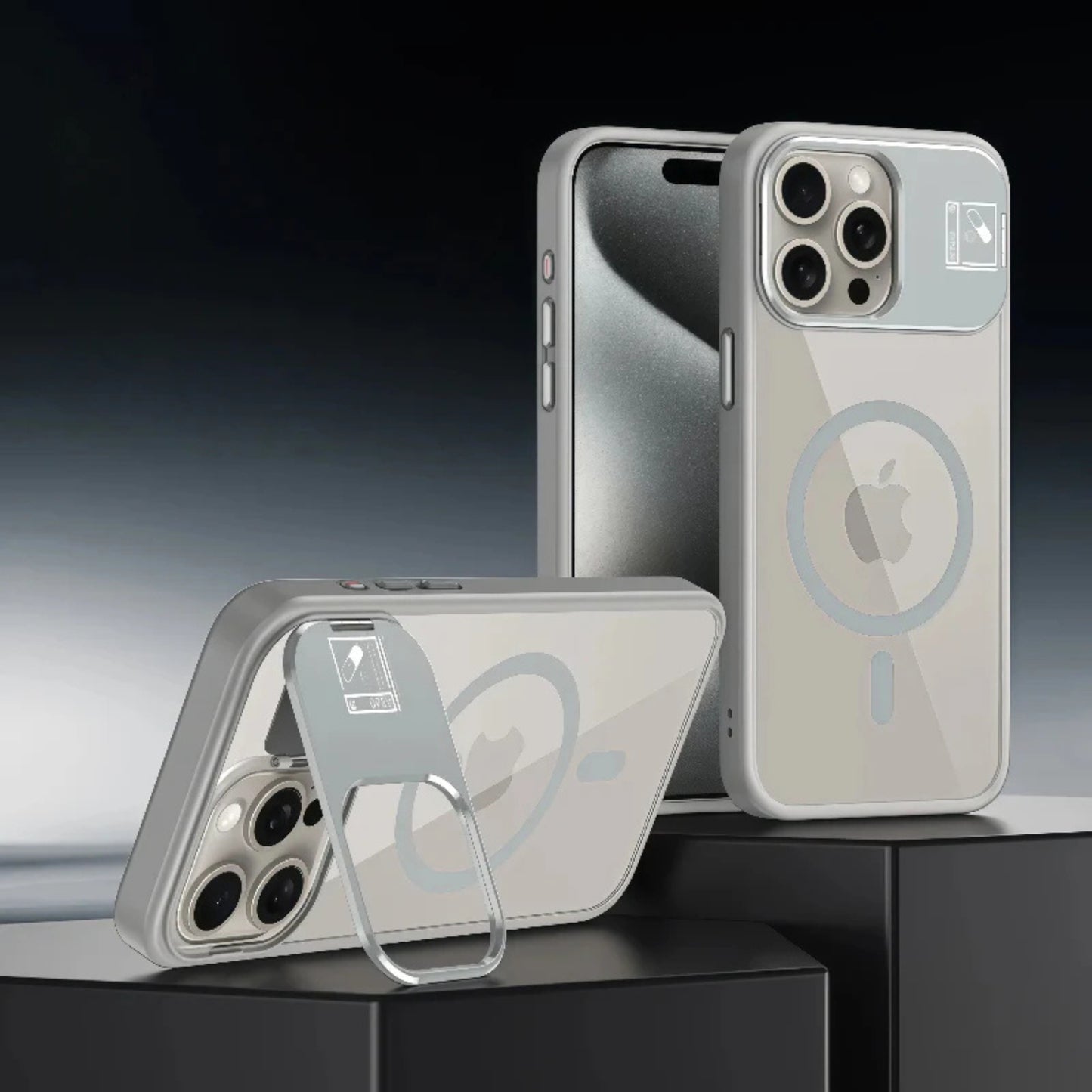 iPhone 17 Pro Max MagSafe Kickstand Case With Camera Stand