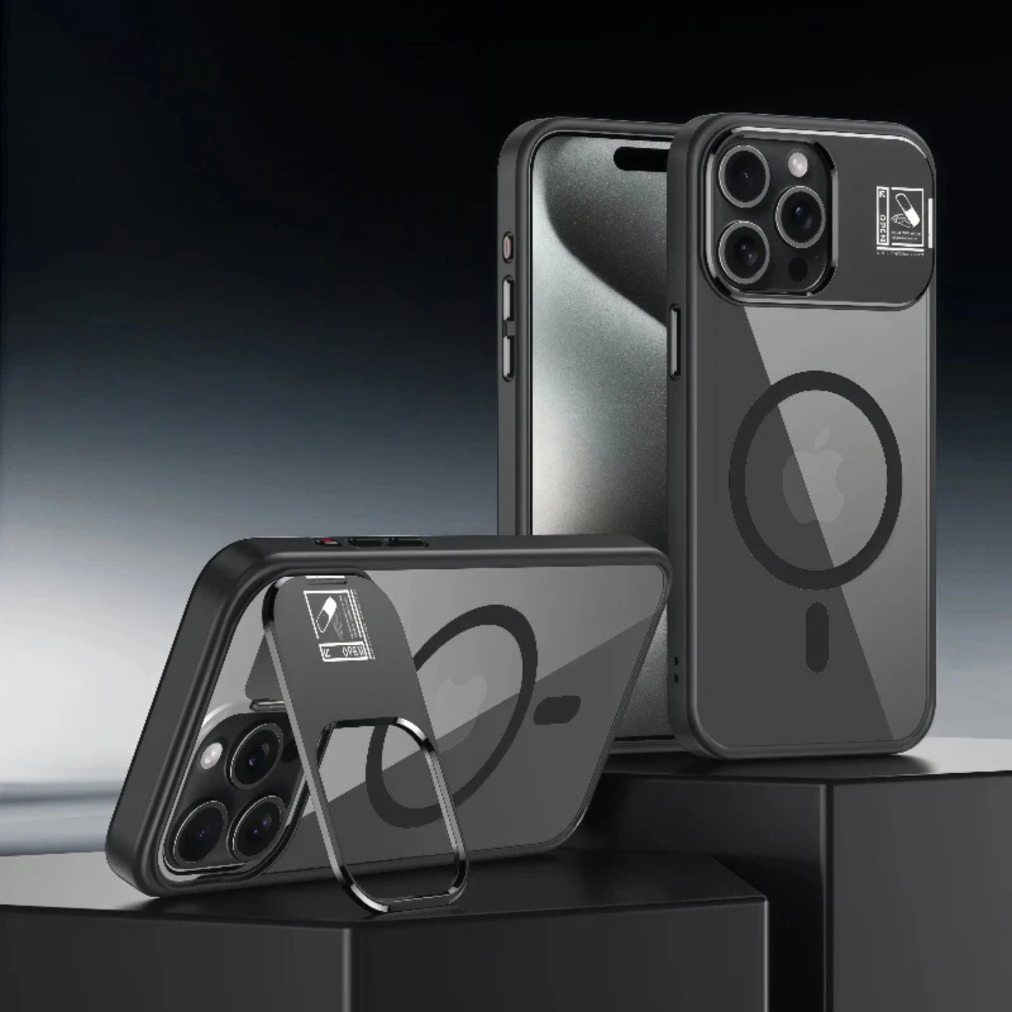 iPhone 17 Pro Max MagSafe Kickstand Case With Camera Stand