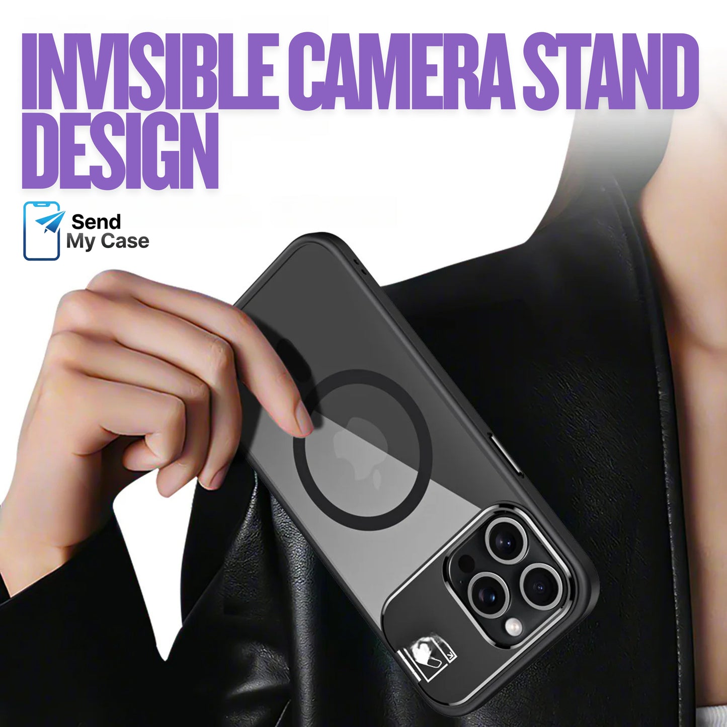 iPhone 17 Pro Max MagSafe Kickstand Case With Camera Stand