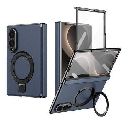 LuxeRing™ – Leather Ring Stand Case for Galaxy Z Fold 8