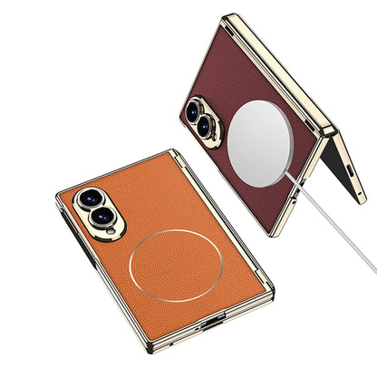 Galaxy Z Fold 8 Ultra Magnetic Leather Case with Screen Protector