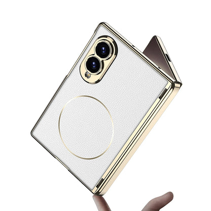 Galaxy Z Fold 8 Ultra Magnetic Leather Case with Screen Protector
