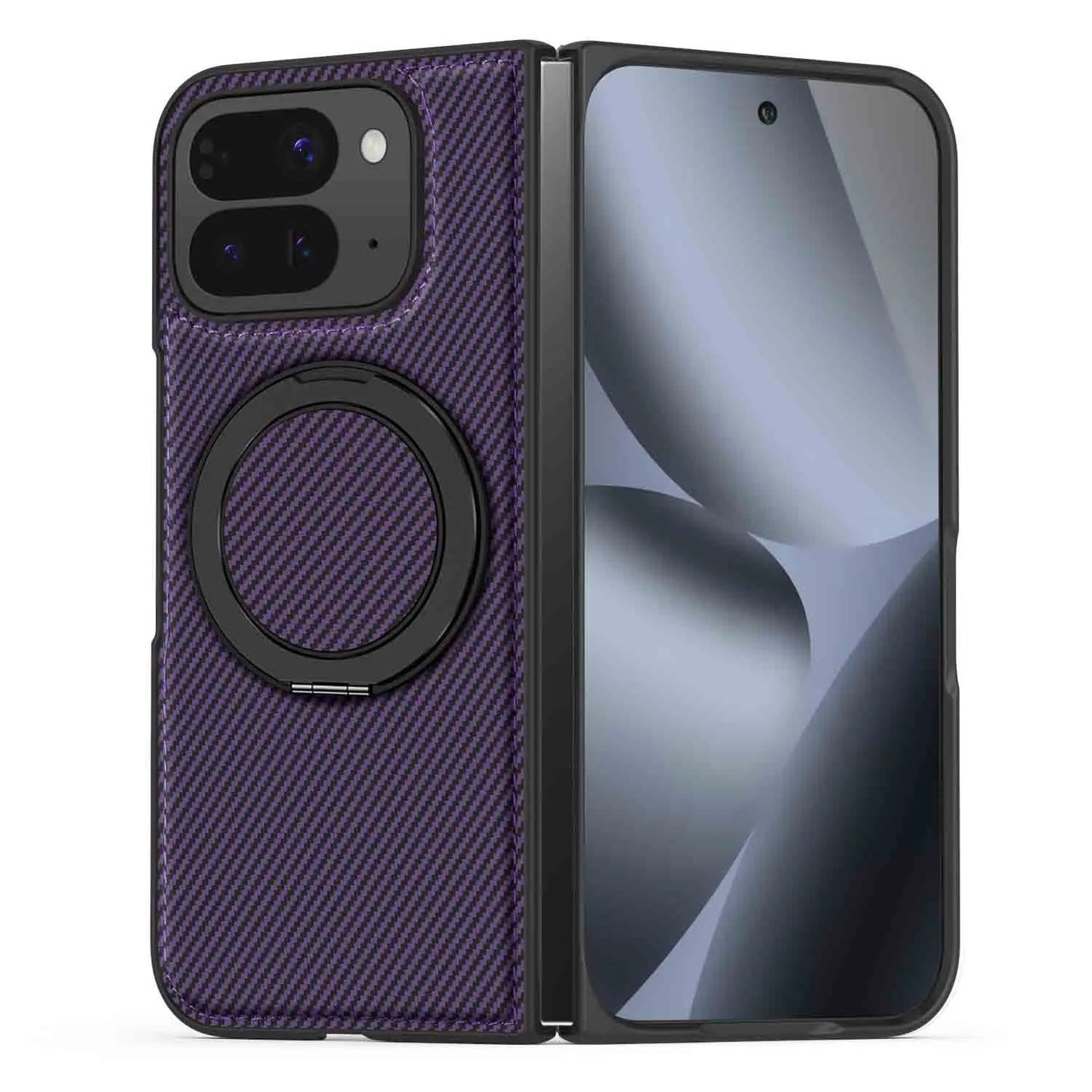 Google Pixel 10 Pro Fold Carbon Fiber Magnetic Stand Case