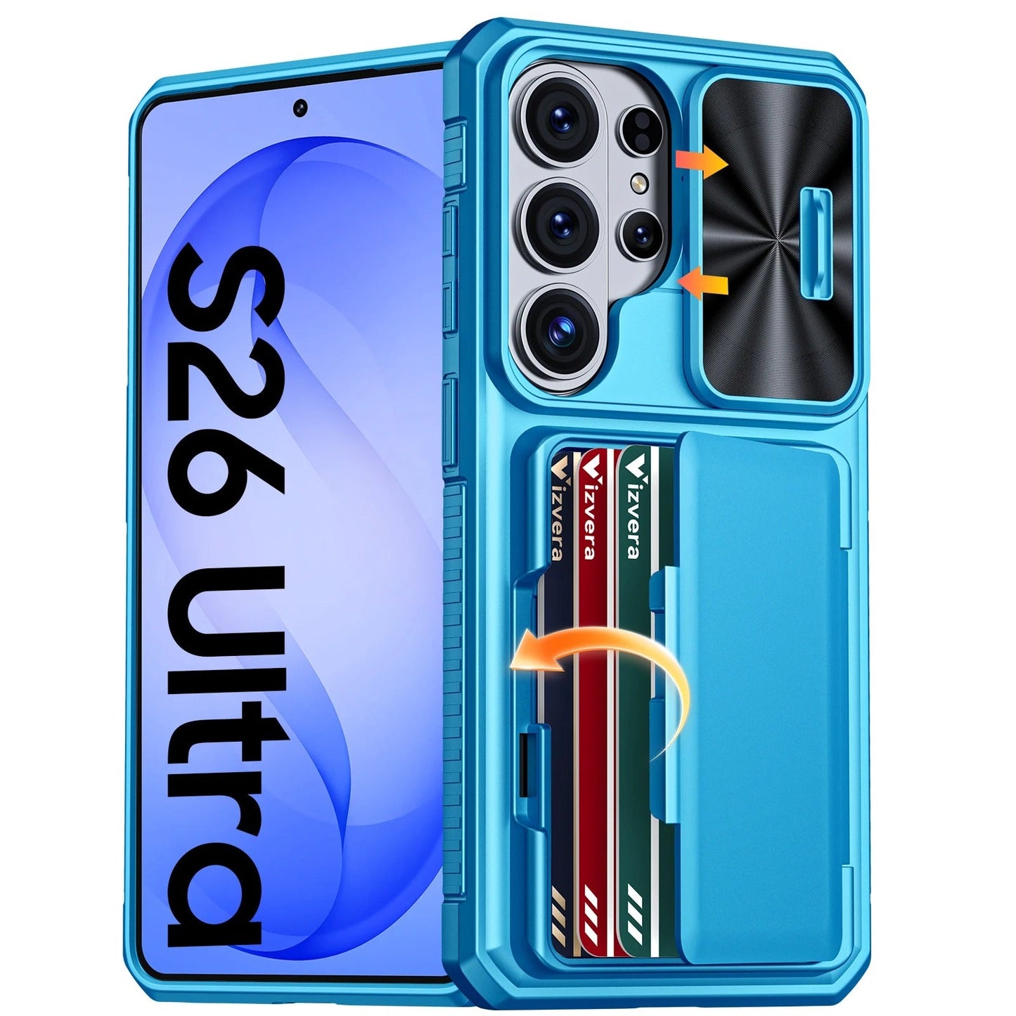 Galaxy S26 Ultra RFID Wallet Case with Camera Cover