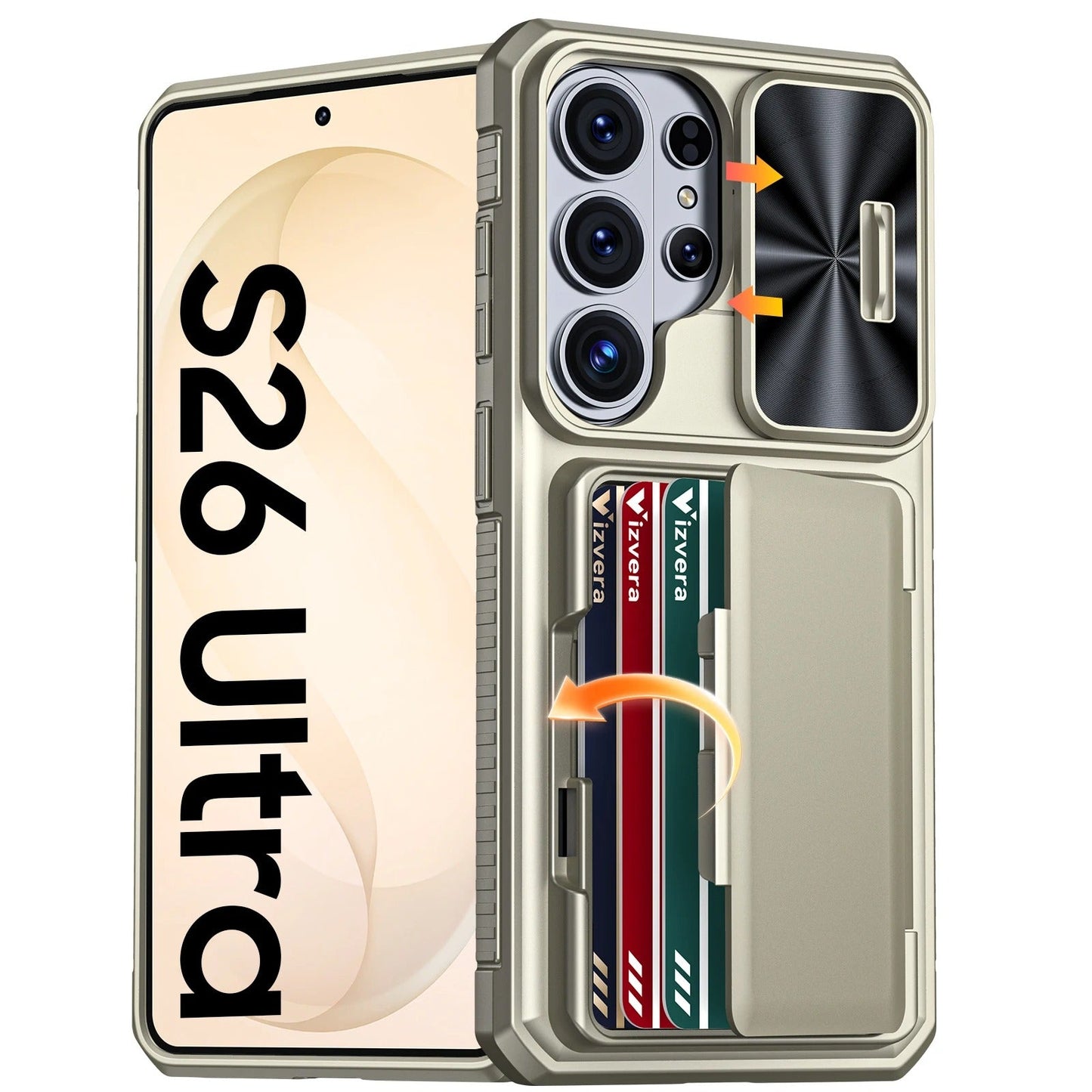 Galaxy S26 Ultra RFID Wallet Case with Camera Cover