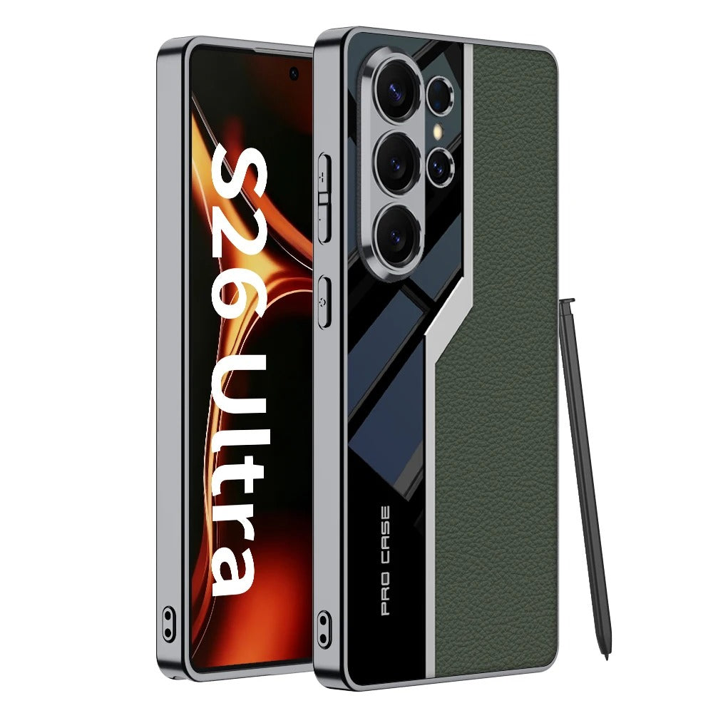 Galaxy S26 Ultra Luxury Leather Plating Case