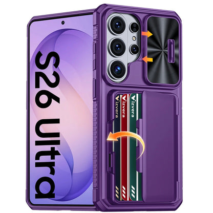 Galaxy S26 Ultra RFID Wallet Case with Camera Cover
