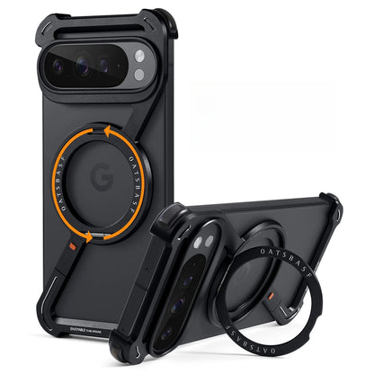Frameless Metal Alloy Pixel Snap Magnetic Ring Stand Case For Google Pixel 10 Pro XL
