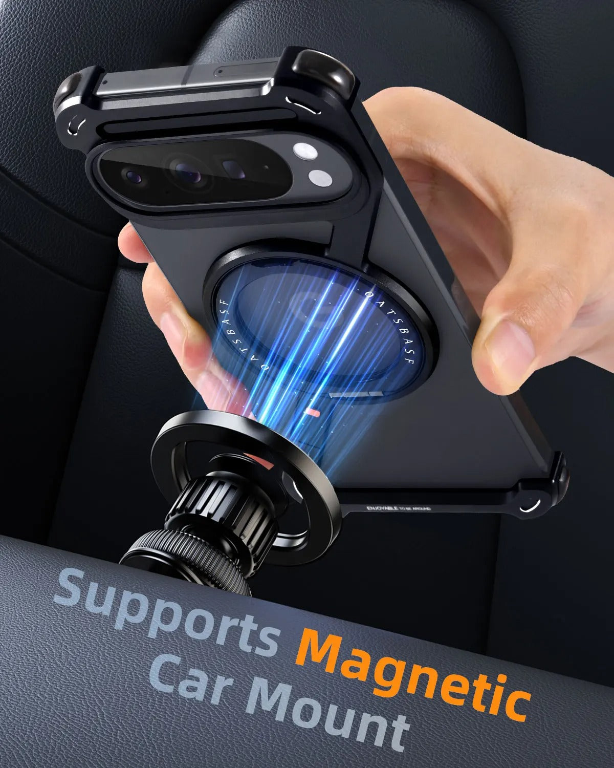 Frameless Metal Alloy Pixel Snap Magnetic Ring Stand Case For Google Pixel 10 Pro XL