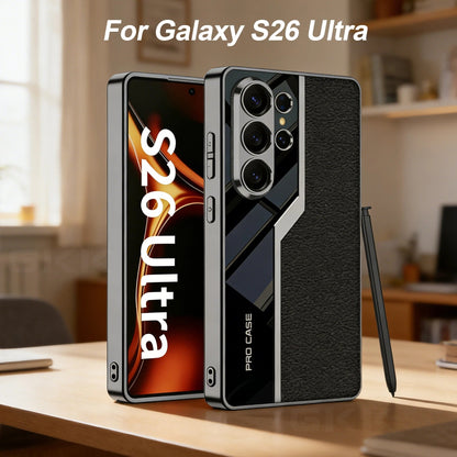 Galaxy S26 Ultra Luxury Leather Plating Case