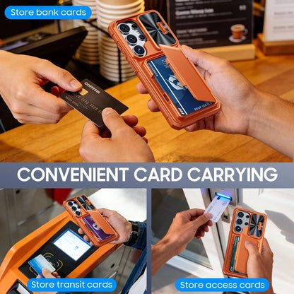 Galaxy S26 Ultra RFID Wallet Case with Camera Cover