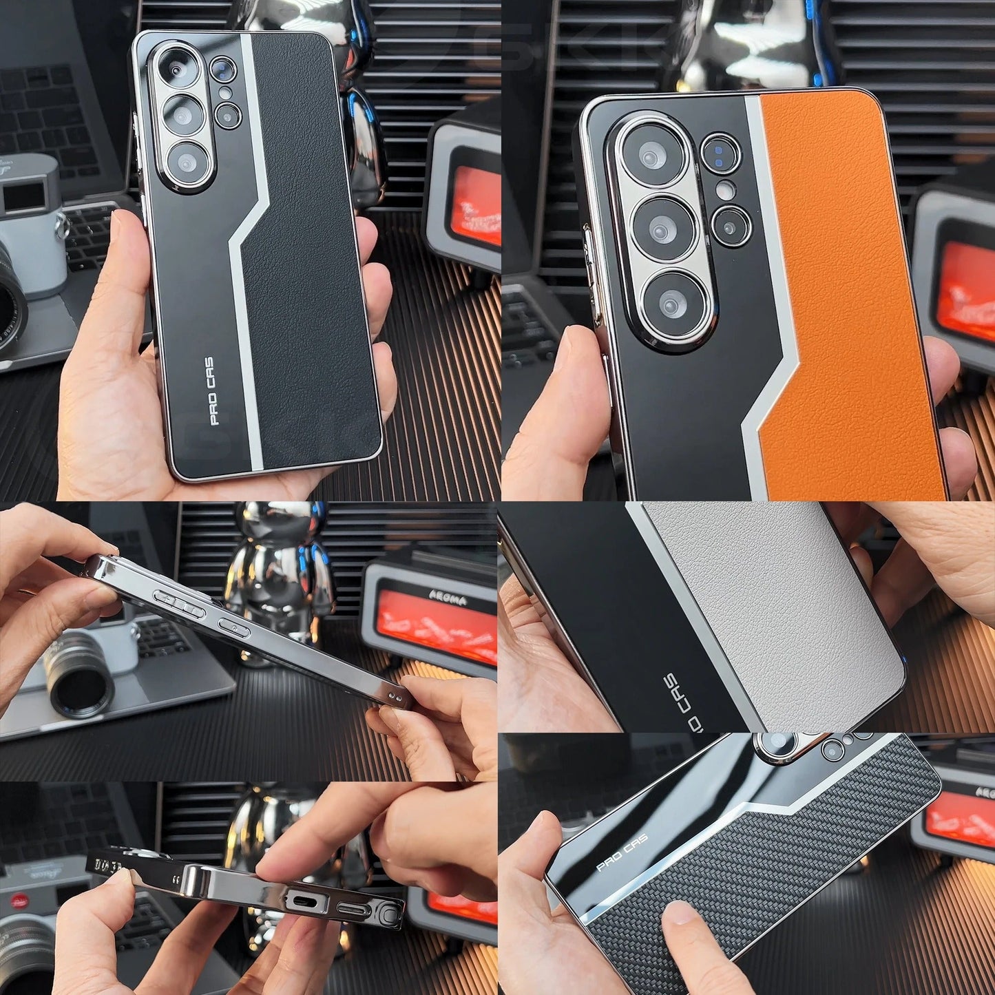 Galaxy S26 Ultra Luxury Leather Plating Case