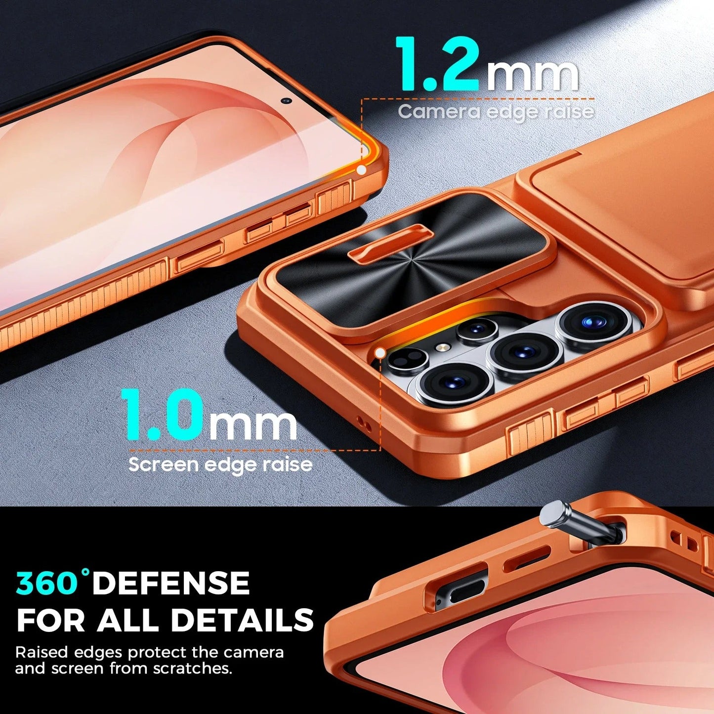 Galaxy S26 Ultra RFID Wallet Case with Camera Cover