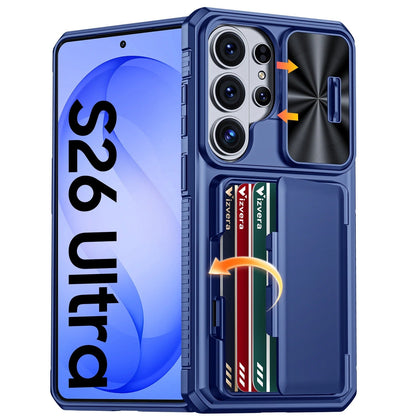 Galaxy S26 Ultra RFID Wallet Case with Camera Cover